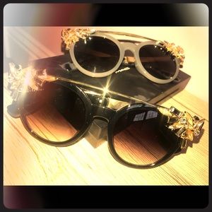 Black Frames embellished cat eye high fashion